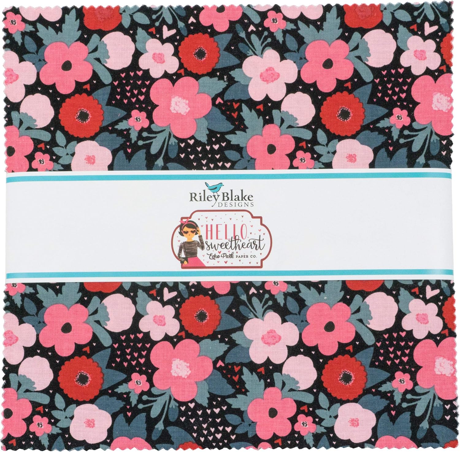 Echo Park Paper Co. Hello Sweetheart 10" Stacker 42 10-inch Squares Riley Blake 10-7620-42