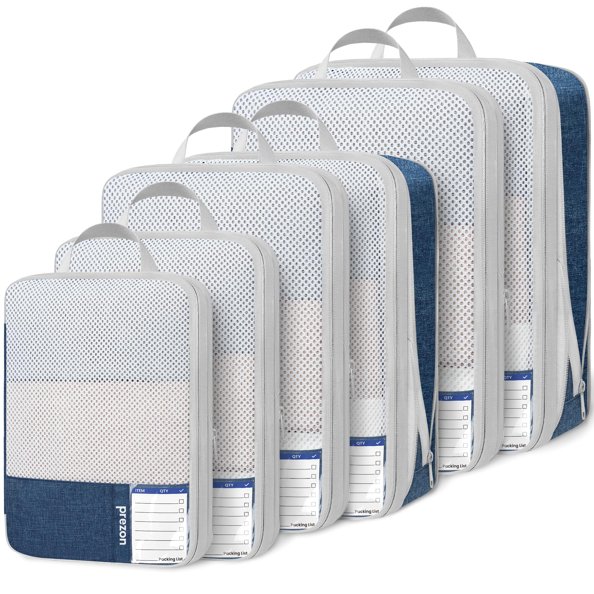 8 Set/6 Set/4 Set Compression Packing Cubes for Travel, Lightweight Vacation Travel Essentials, Travel Accessories for Suitcase Organizer Bags Set, Durable Luggage Organizer