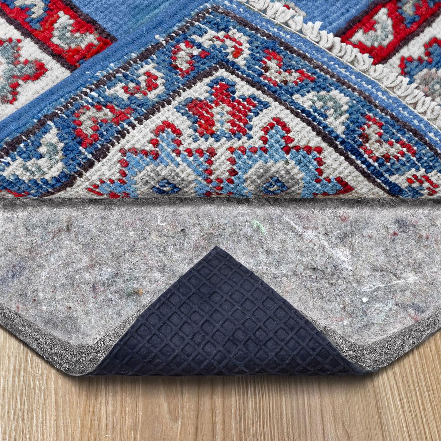 RUGPADUSA - Superior-Lock - 11' Square - 7/16" Thick - Felt + Rubber - Luxury Non-Slip Rug Pad - Perfect for Hardwood Floors, Available in 2 Thicknesses, Many Custom Sizes