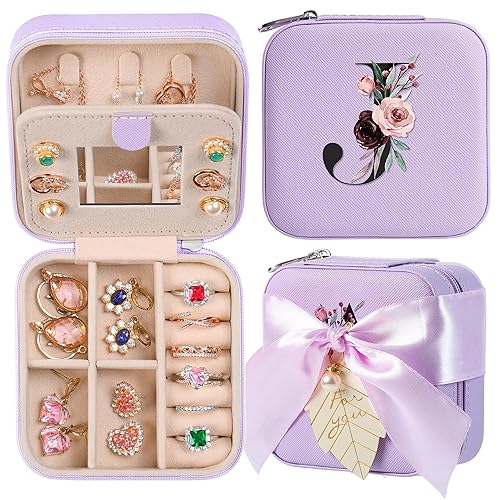 AYGXU Regalos de Navidad para mujeres, joyero esencial de viaje, cajas de joyería personalizadas para mujeres y niñas, regalos de viaje para
