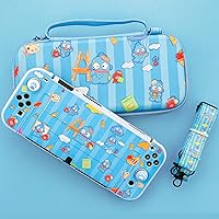 Vista 7 de HYPERCASE Switch OLED Carrying Case (Blue Fish)