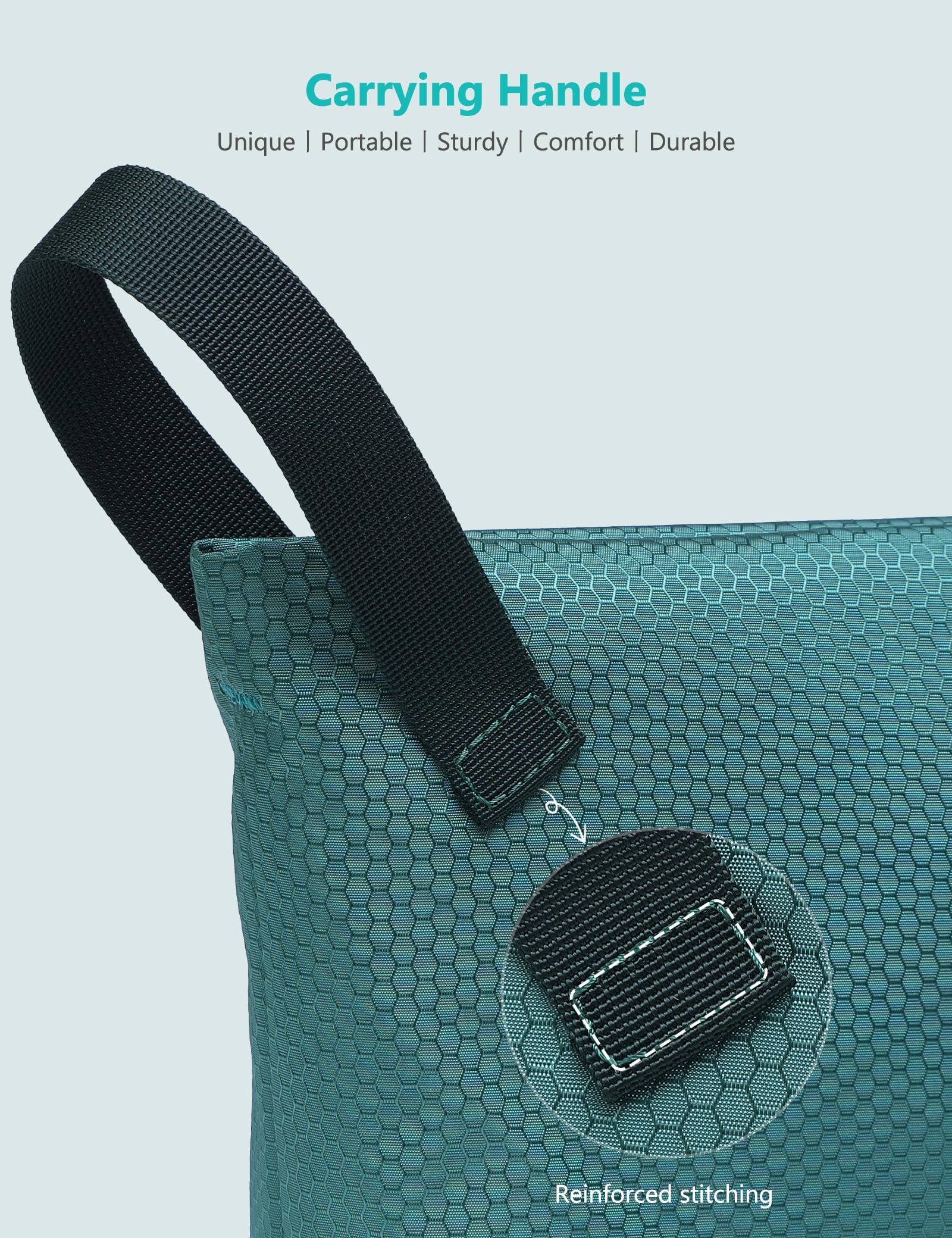 HYZUO Borse Organizer Cavi Viaggio Resistente All'acqua Portatile Porta Cavi, Tech Elettronica Accessori Gadget Borsa con Manico, Custodia Organizzatore per Caricatore, Cavo USB, Carte, Verde scuro