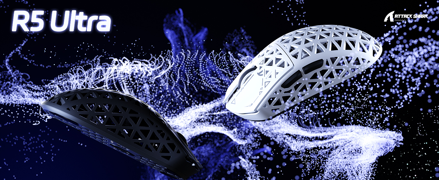 ATTACK SHARK R5 ULTRA ホワイト　白 ATTACK SHARK R5 Ultra Wireless Gaming Mouse,Carbon Fiber