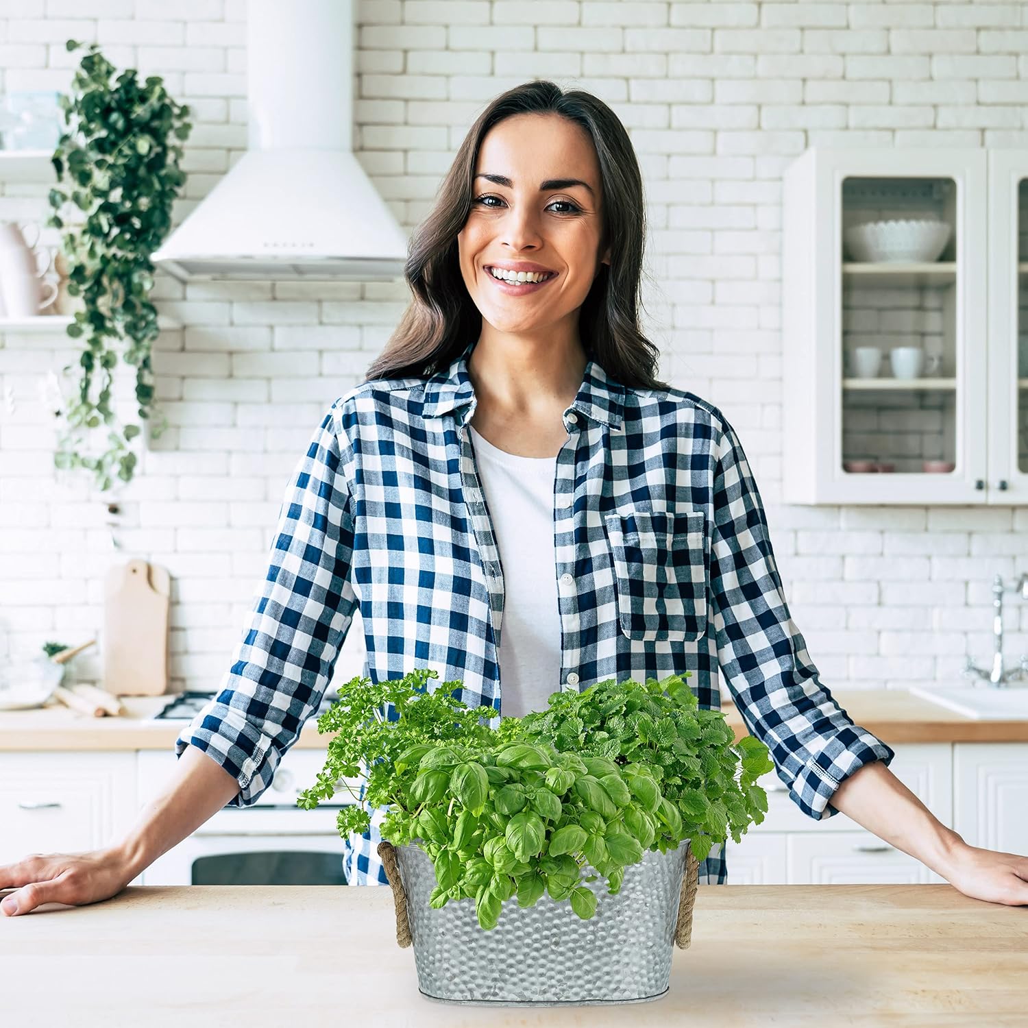 Relaxdays 2X Zink Planters in 2 Sizes, Silver, 13.5x27x15cm