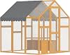 PawHut D51-460V00YL Wooden Chicken Coop