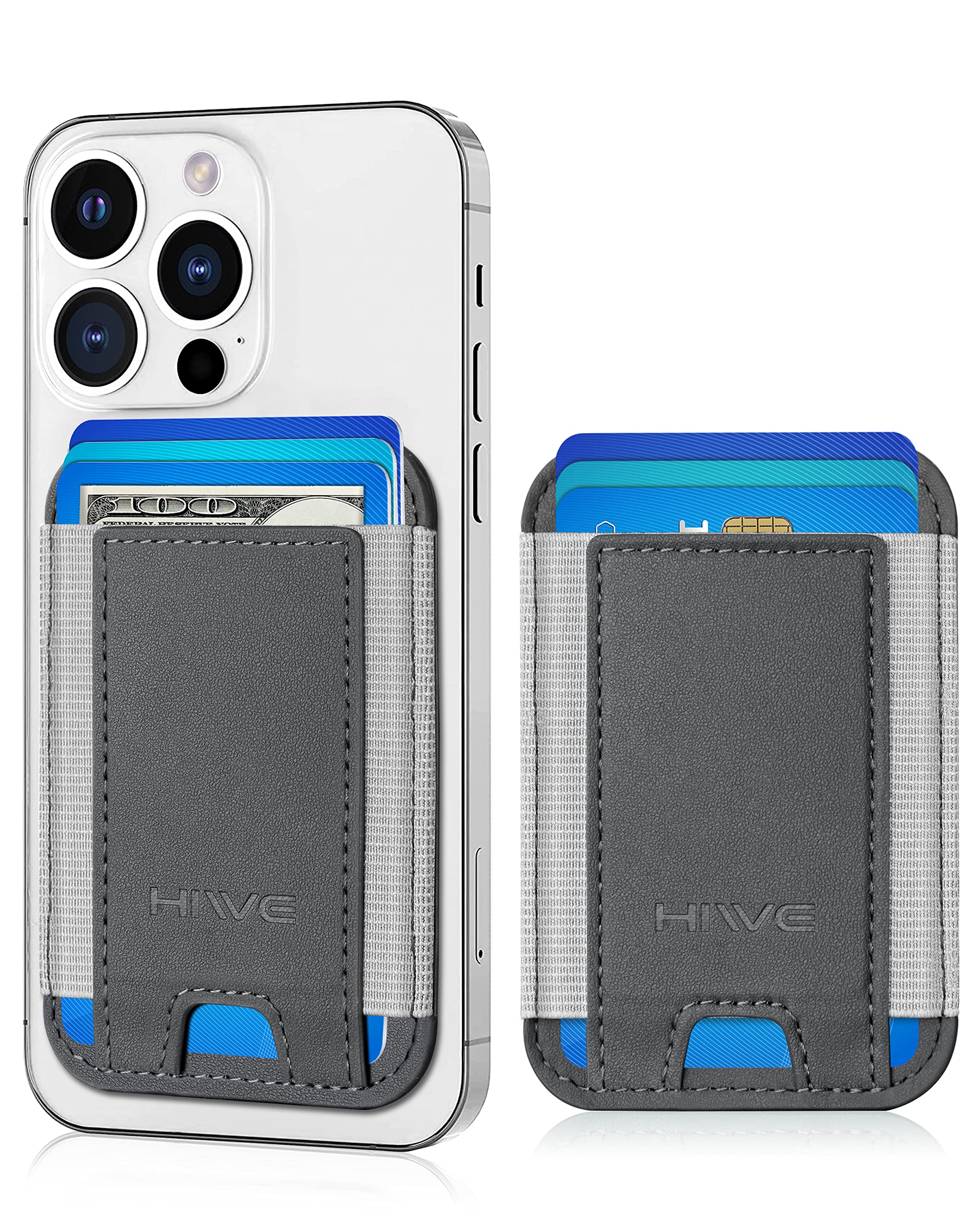 Card Holder for Phone Case, Leather Phone Wallet Stick On, Strongest  Adhesive Phones Wallet for iPhone/Android, Minimalist Slim RFID, Fit Cards