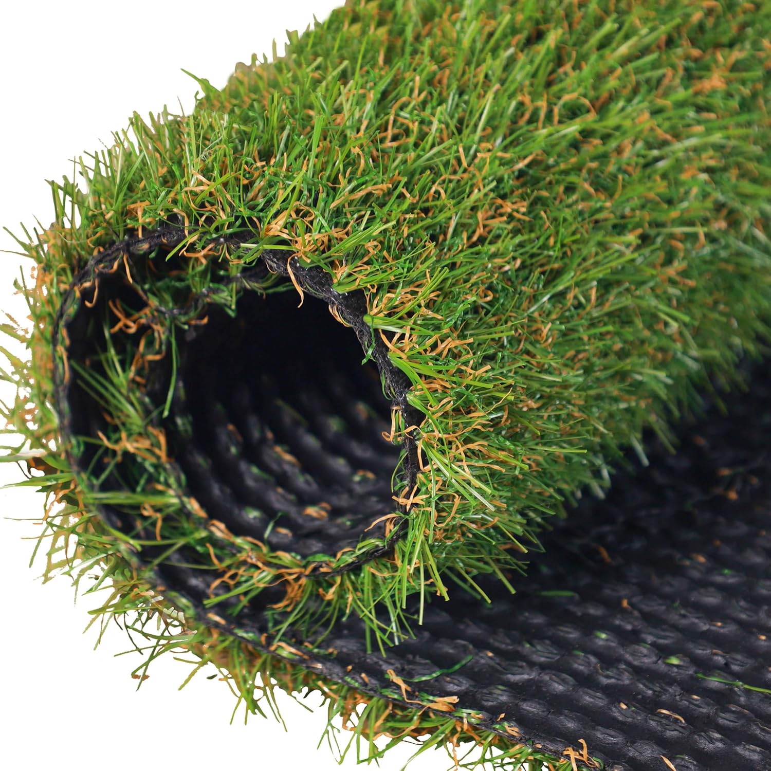 Superior Artificial Fake Grass Indoor Outdoor Area Rug Set, Faux Turf for Backyard, Playground, Patio, Dog Pet Training, Synthetic Lawn, Floor Decor, Rubber Back, Set of 6, 1' x 1', Grass Green