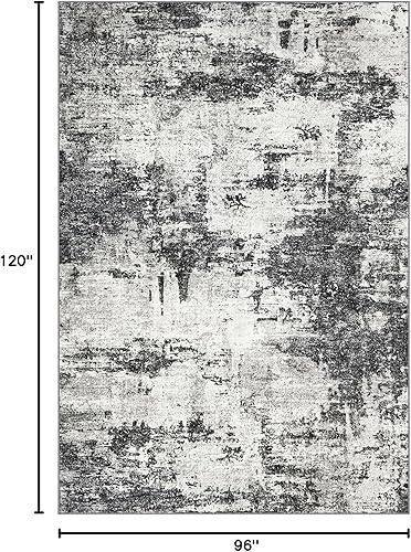 Miniatura 2 de Alfombras de área de 8 x 10 para sala de estar alfombra abstracta lavable con respaldo antideslizante, no desprende pelo, resistente a las manchas,