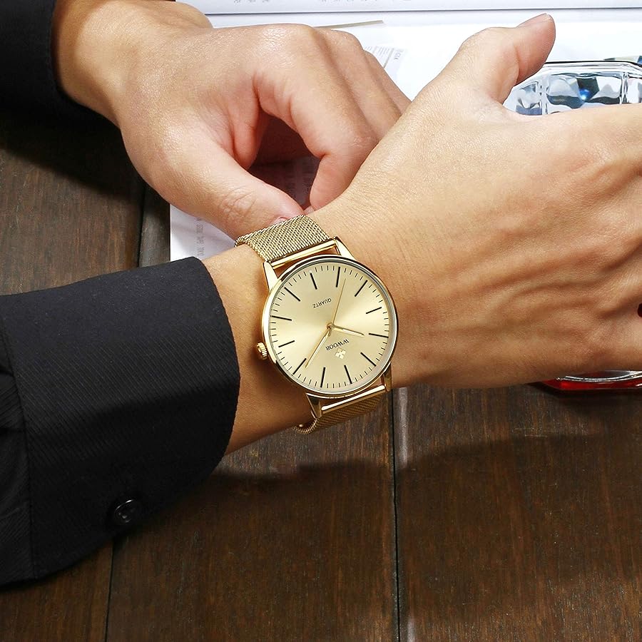 Amazon.co.jp: 腕時計 メンズ 超薄型 スチールウォッチ クォーツ