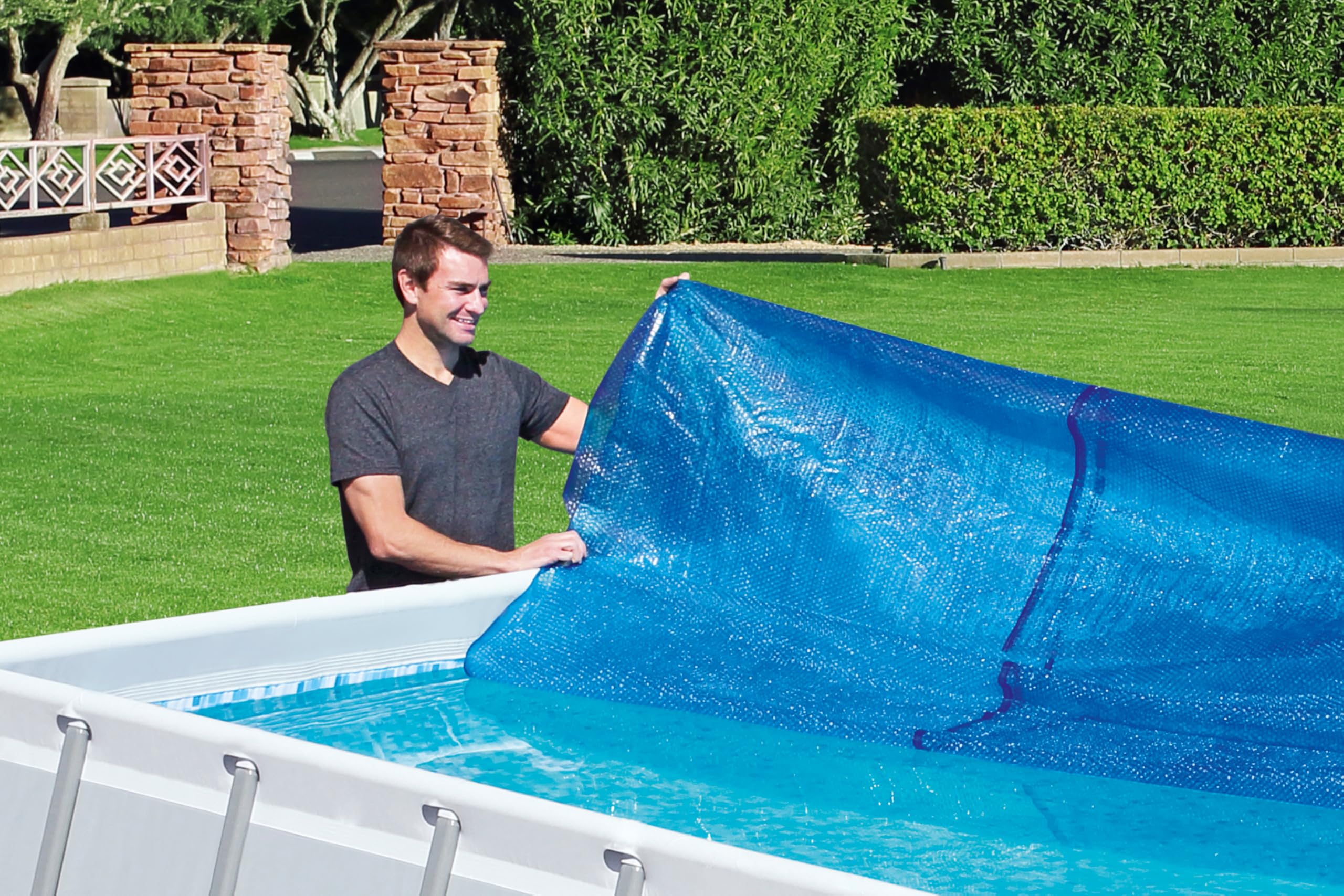 Bestway PE-Solarabdeckplane 380 x 180 cm, blau, eckig
