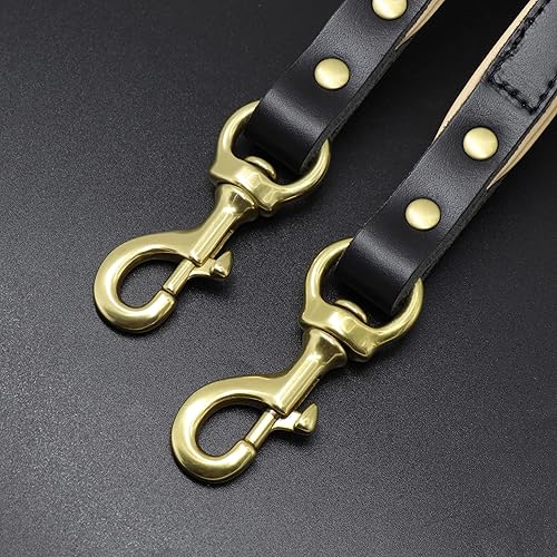 Miniatura 7 de PET ARTIST Correa corta de 12 pulgadas para perros grandes, para entrenamiento y caminar al aire libre (ancho 1 pulgada) (negro, L)