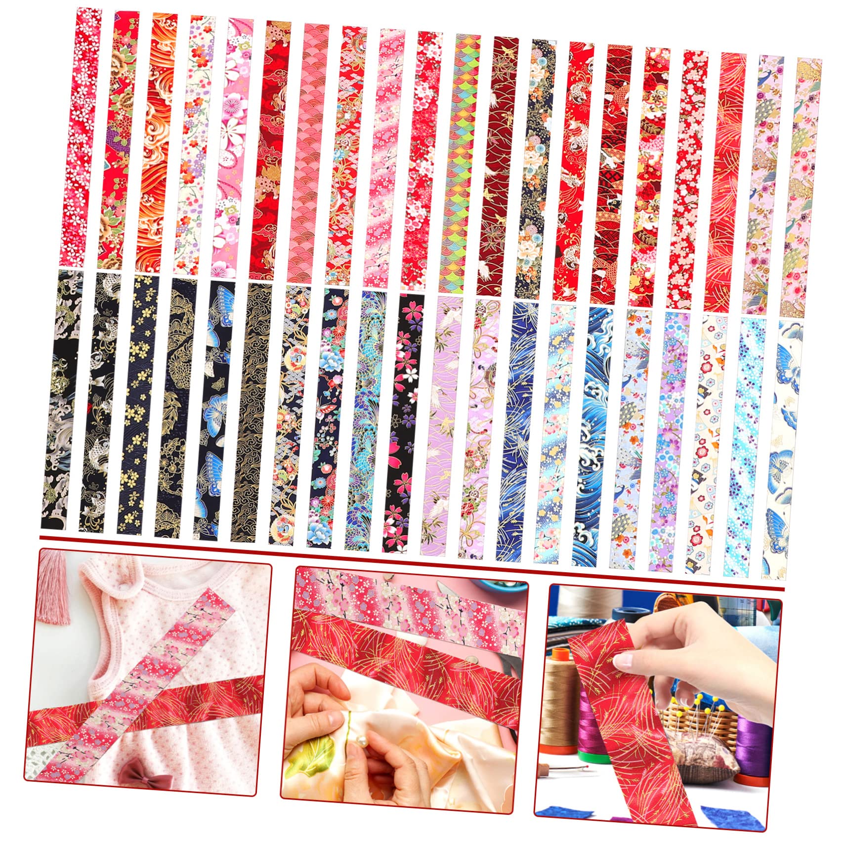 40blätter Baumwollstoff Patchwork Blumenmuster Steppstoff zum Nähen Stoffstreifen für Quilten und DIY-projekte