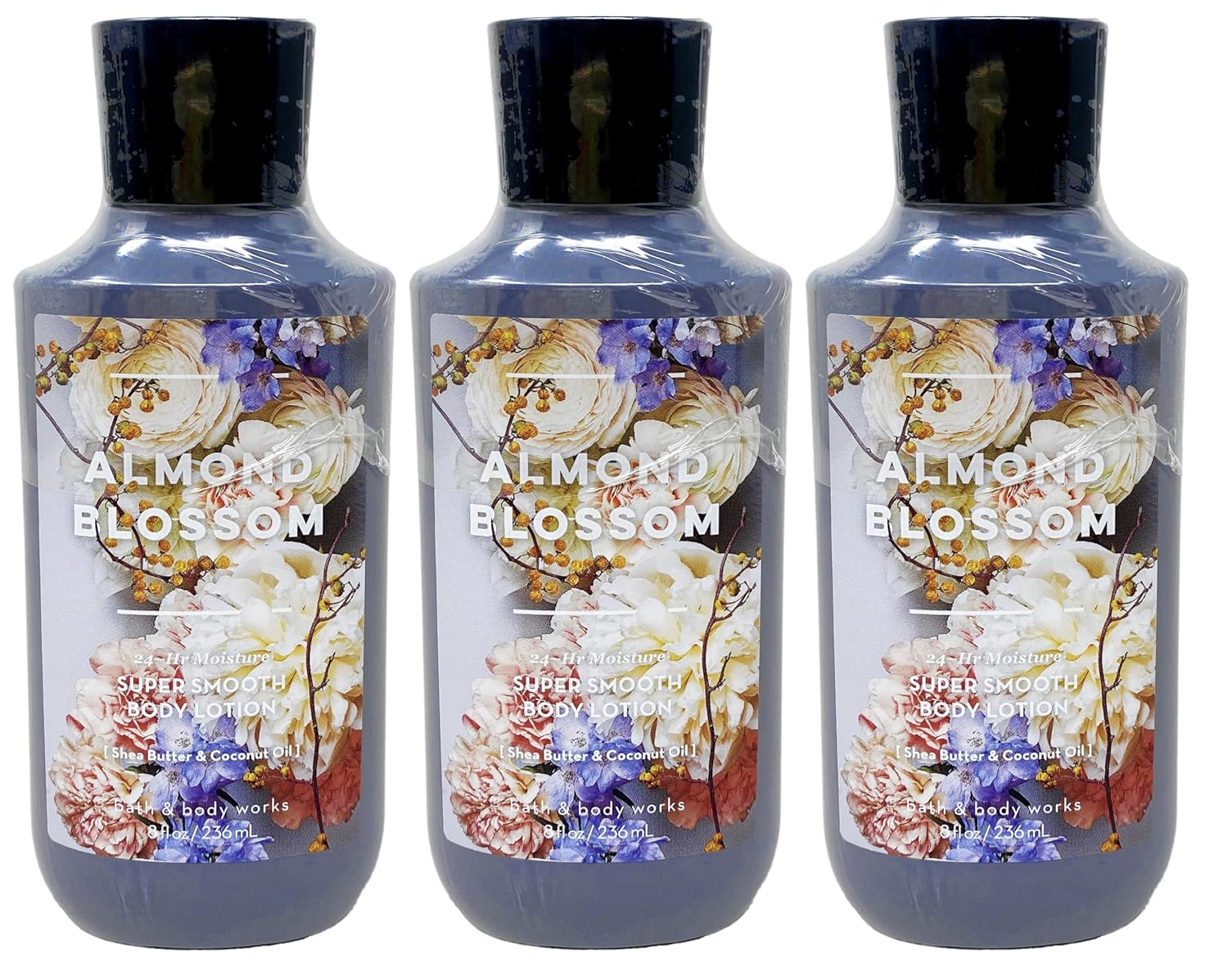 Bath Body Works Almond Blossom - Pack of 3- Super Smooth Body Lotion