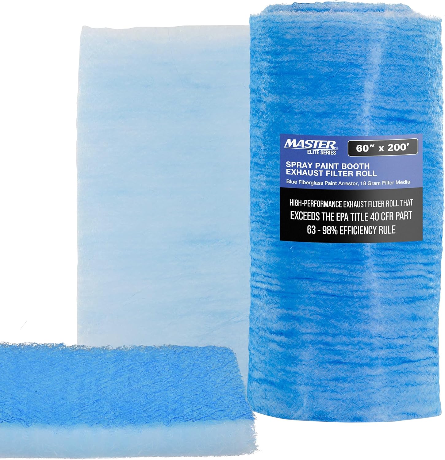Master Airbrush Elite Paint Spray Booth Exhaust Filter Roll 60" x 200'