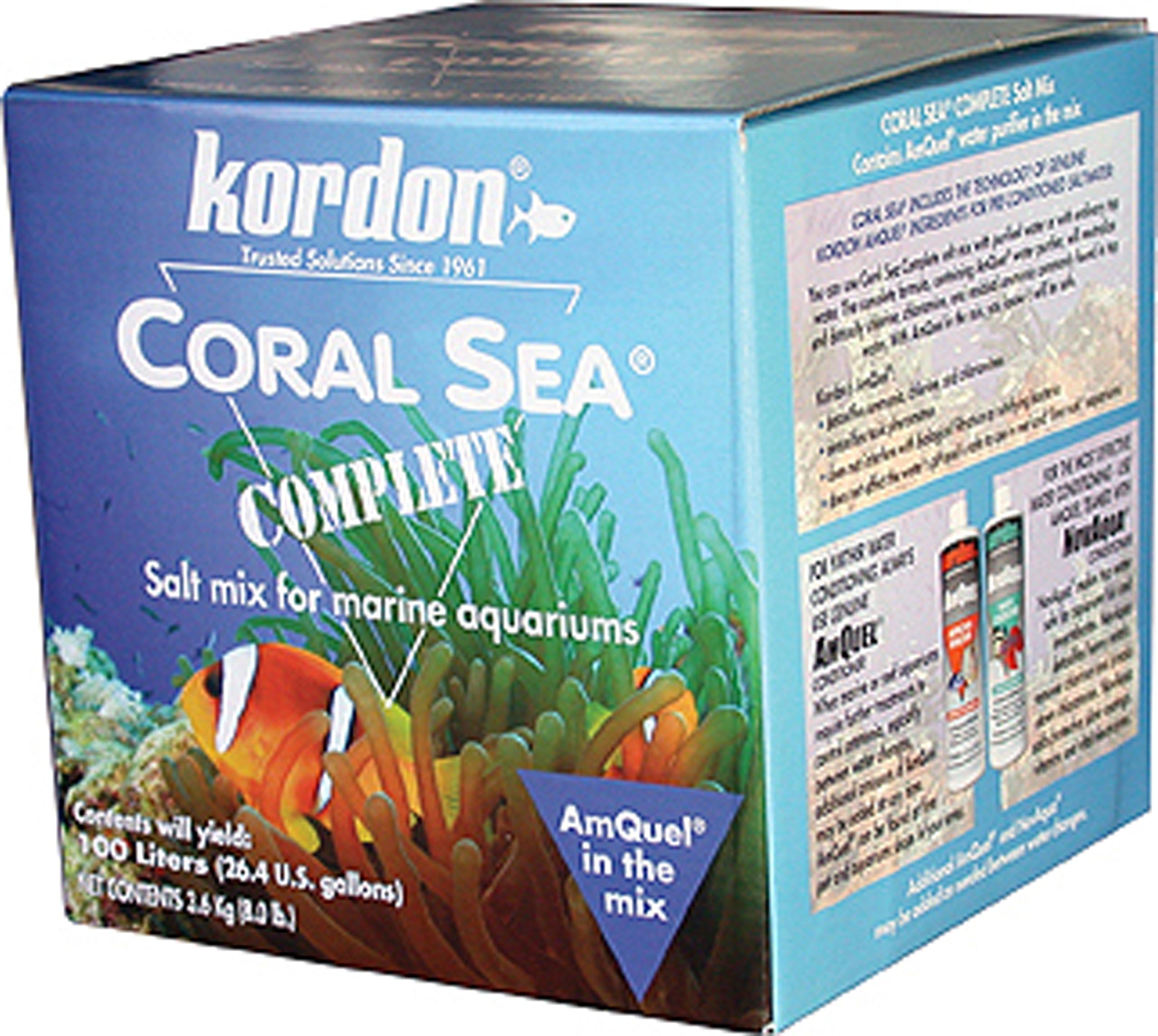 KORDON #22100 Coral Sea Salt Mix with AmQuel, 26.4-Gallon