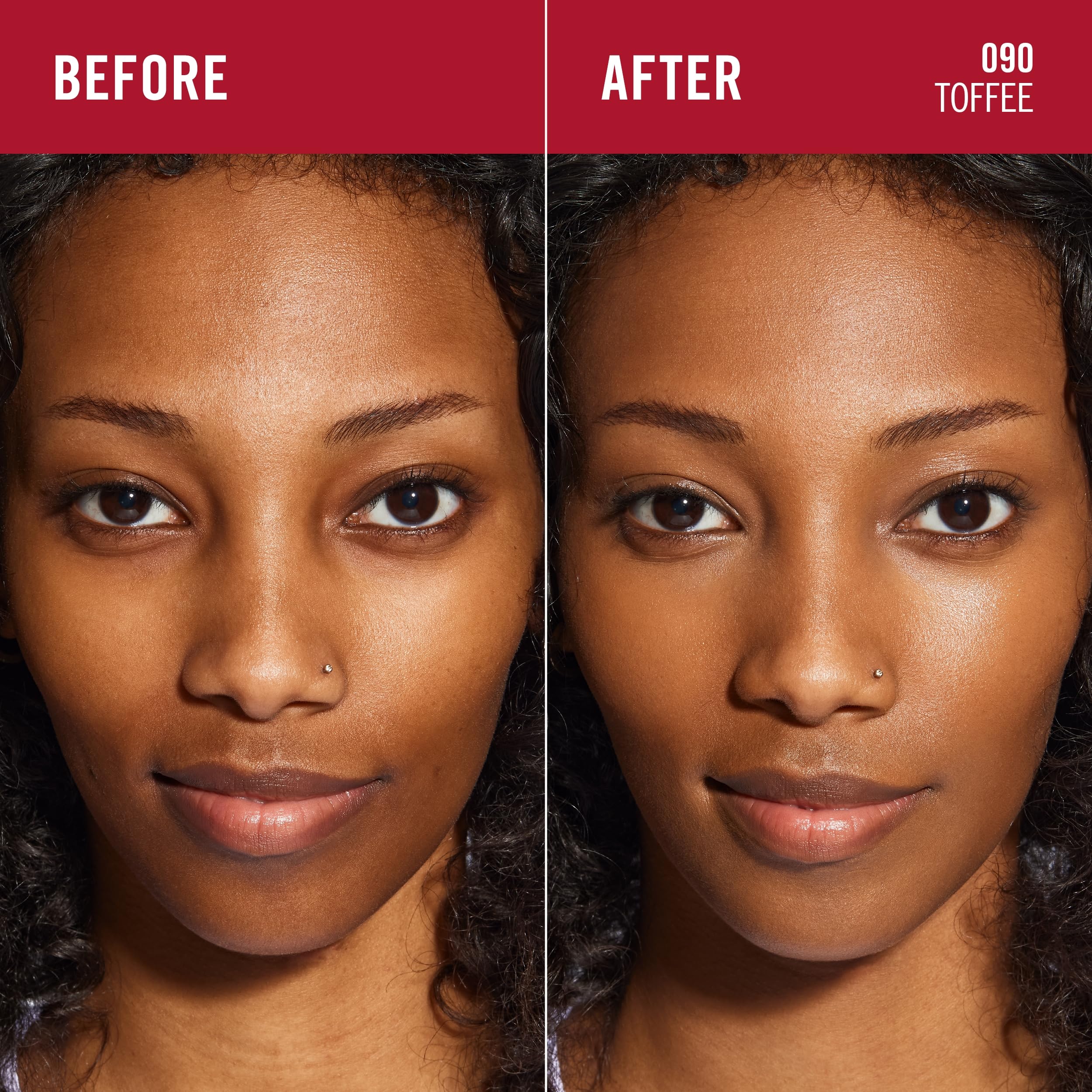 Rimmel Multi-Tasker Wake Me Up Foundation & Concealer 090 Toffee, Depuffs & Brightens Dark Circles - Image 3