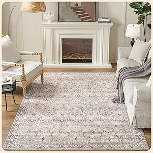 Istana 6x9 Area Rug - Pale Rose Beige