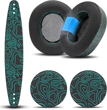 WC Mod Kit Nova Pro Wireless & Nova Elite RandomFrankP Edition - Cooling Gel Earpads, Silicone Headband, Magnetic Plates for SteelSeries Arctis Nova Pro Wireless & Nova Elite by Wicked Cushions