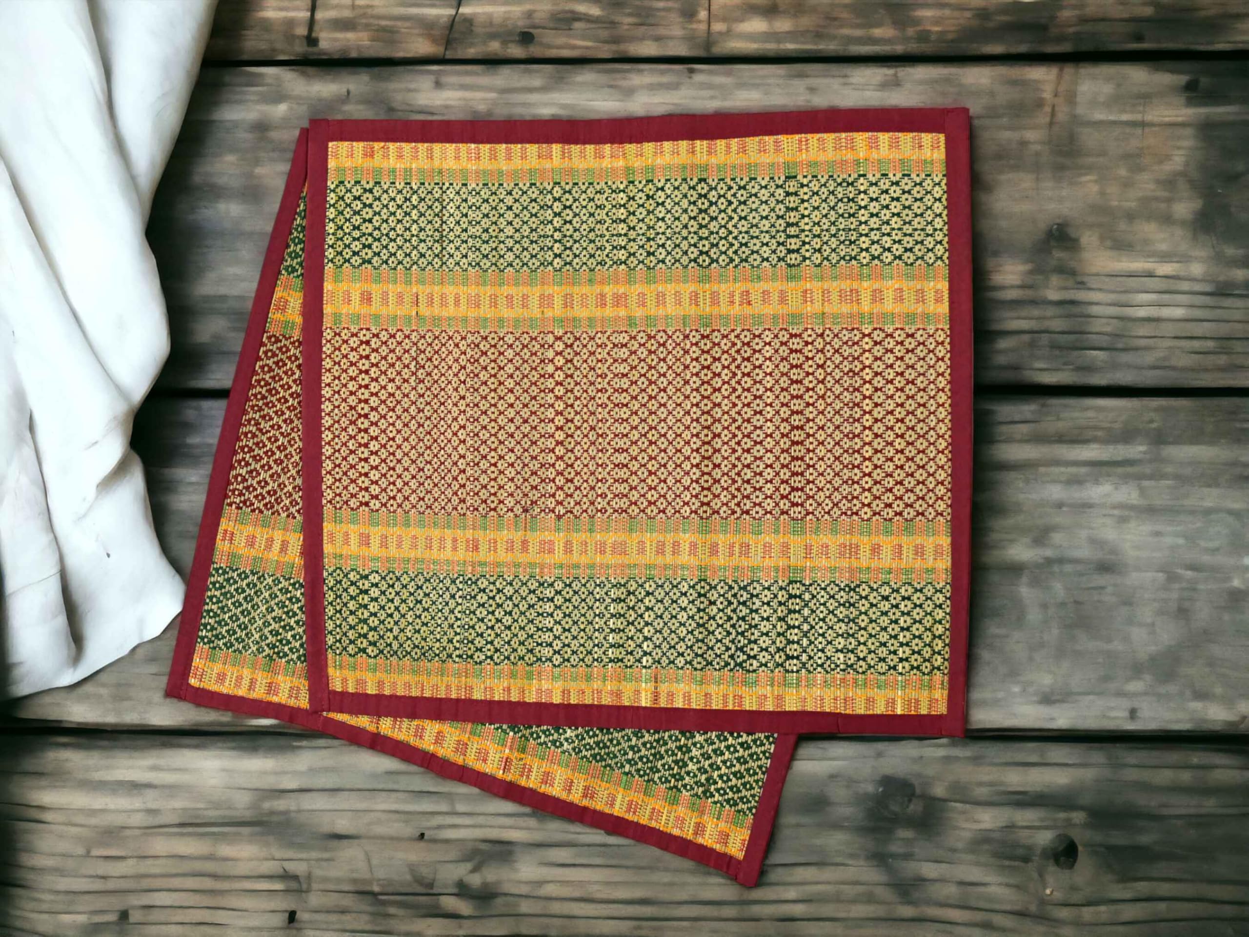 Bhumi Eco-Conscious Spirituality Traditional Prayer mat Set of 4 (20 Inch X 20 Inch)-image-18