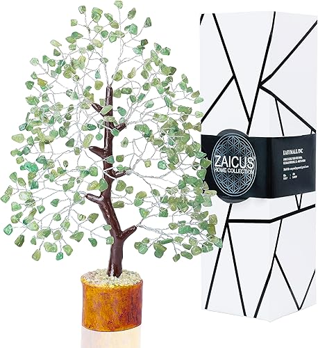 Miniatura 1 de Cristal y piedras de jade verde, piedras preciosas artificiales para chakras, árbol de la vida, piedras curativas para energía positiva, piedra