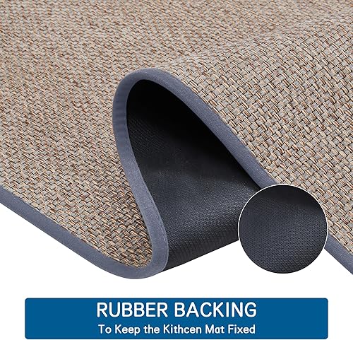 Miniatura 3 de Andency Alfombras y tapetes de cocina, lavables antideslizantes para suelo de cocina, tapete de cocina absorbente, parte delantera del fregadero,