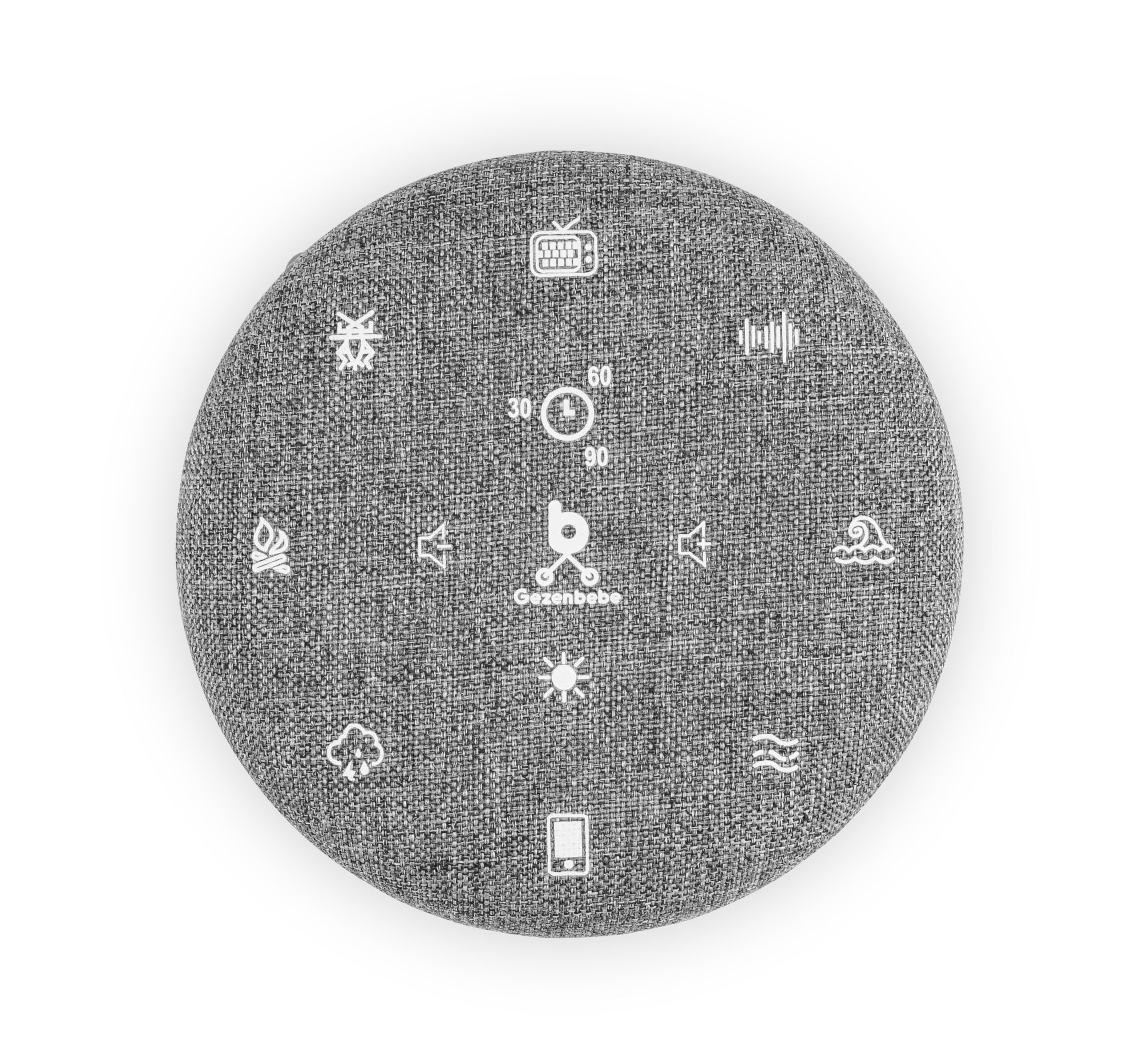 Gezenbebe White Noise Baby Speaker - Sleep and Concentration Aid, Portable Sleeping Sound Therapy for Baby Kids Adults, 7 Natural Soothing Sounds and Night Light for Sleep Aid, Meditation