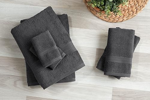 Vista 83 de Nine West Juego de toallas de 6 piezas, 100% algodón turco, secado rápido, altamente absorbente y cómodo, incluye 2 toallas de baño, 2 toallas