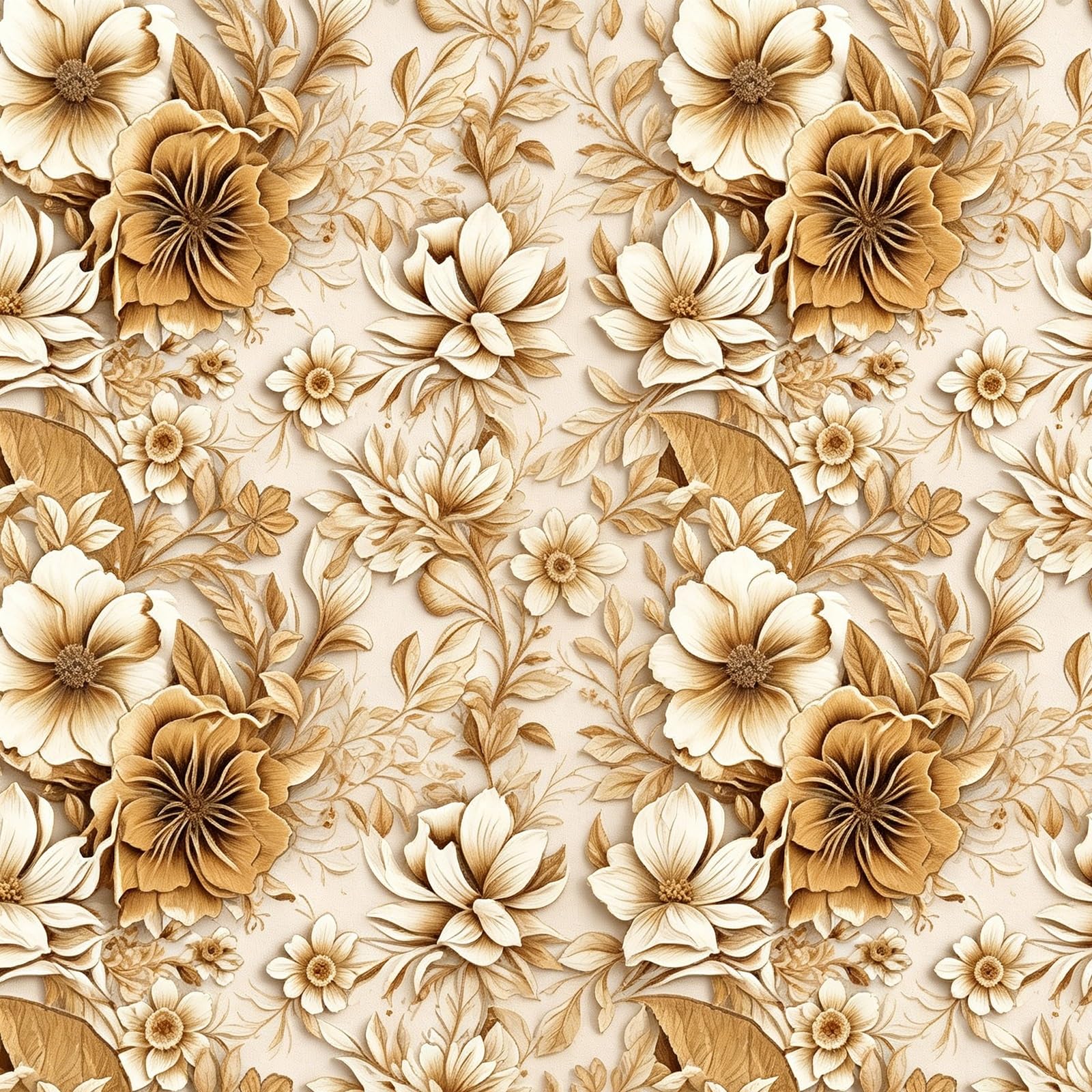 Zynqra Peel and Stick Wallpaper,Floral Removable Self-Adhesive,for Bedroom Thicken(L,L300cm/118.1in*W45cm/17.7in)