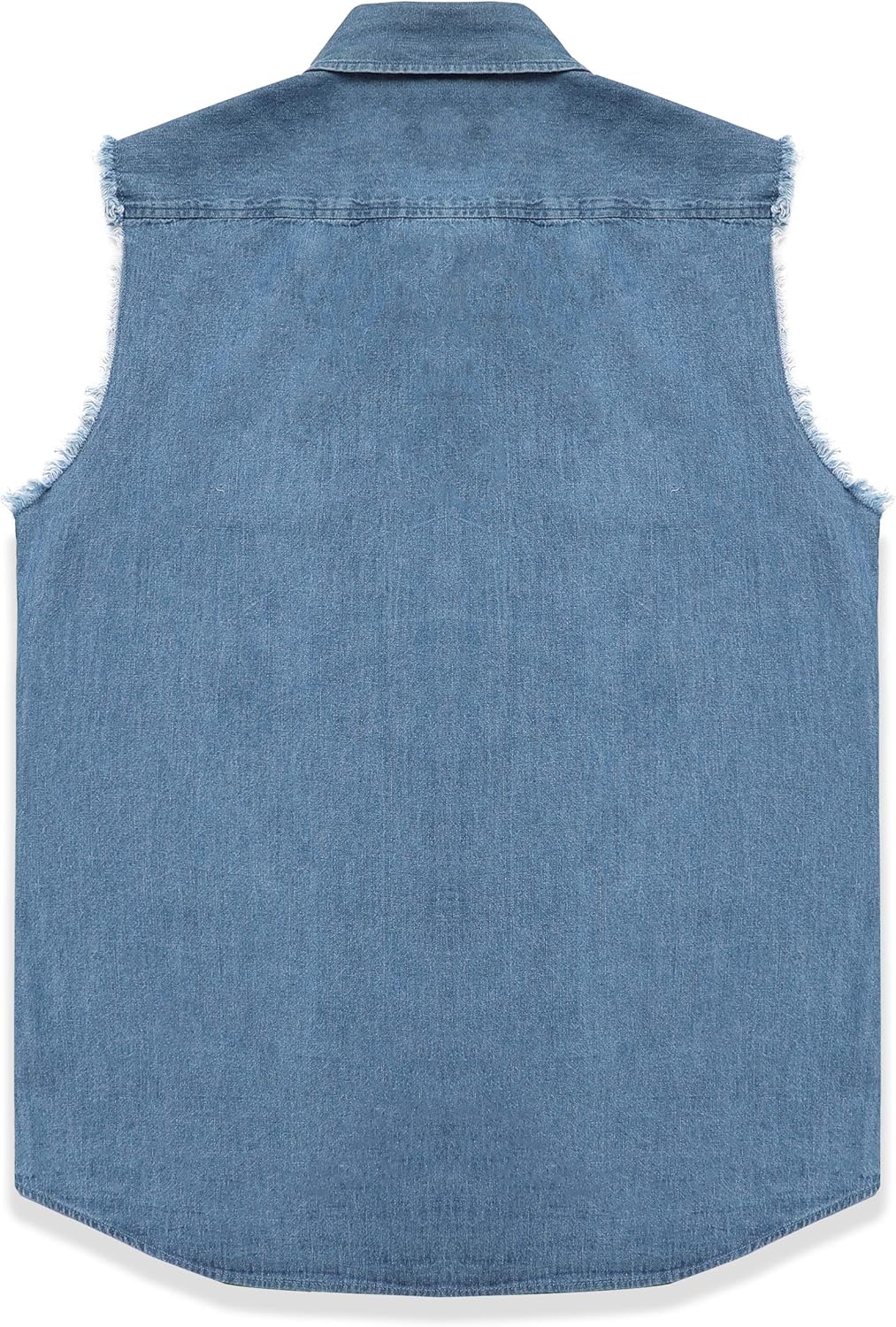 Dubinik® Men's Sleeveless Denim Shirt Button Down Cowboy Lightweight Jean Vest