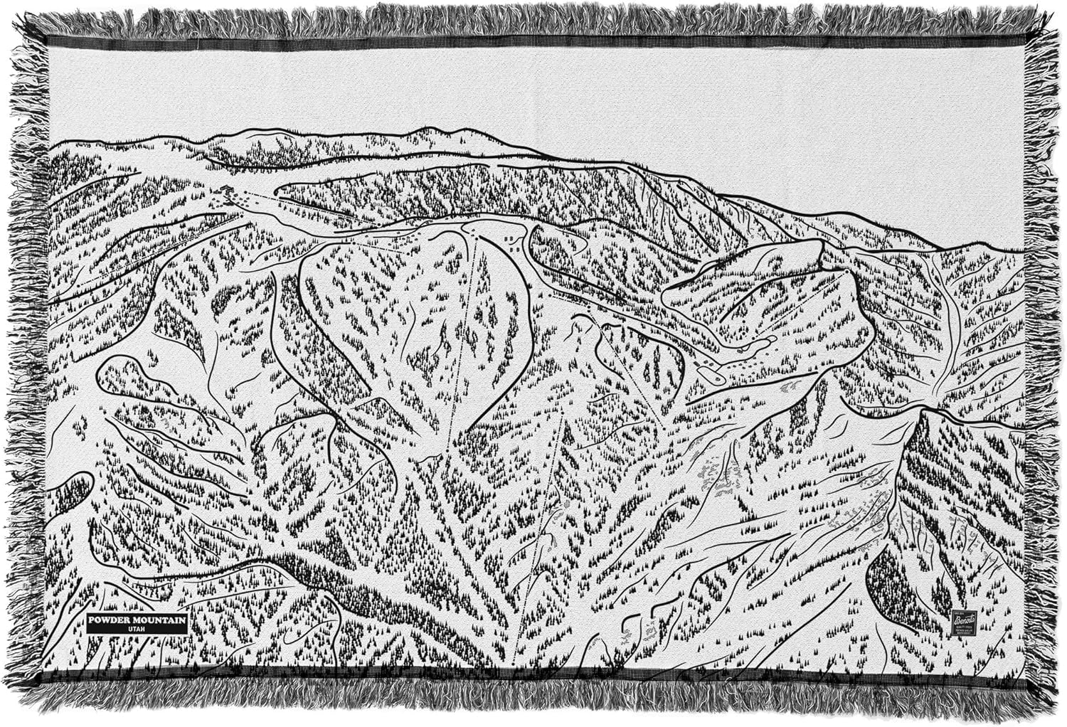 Powder Mountain Utah Ski Trail Blanket