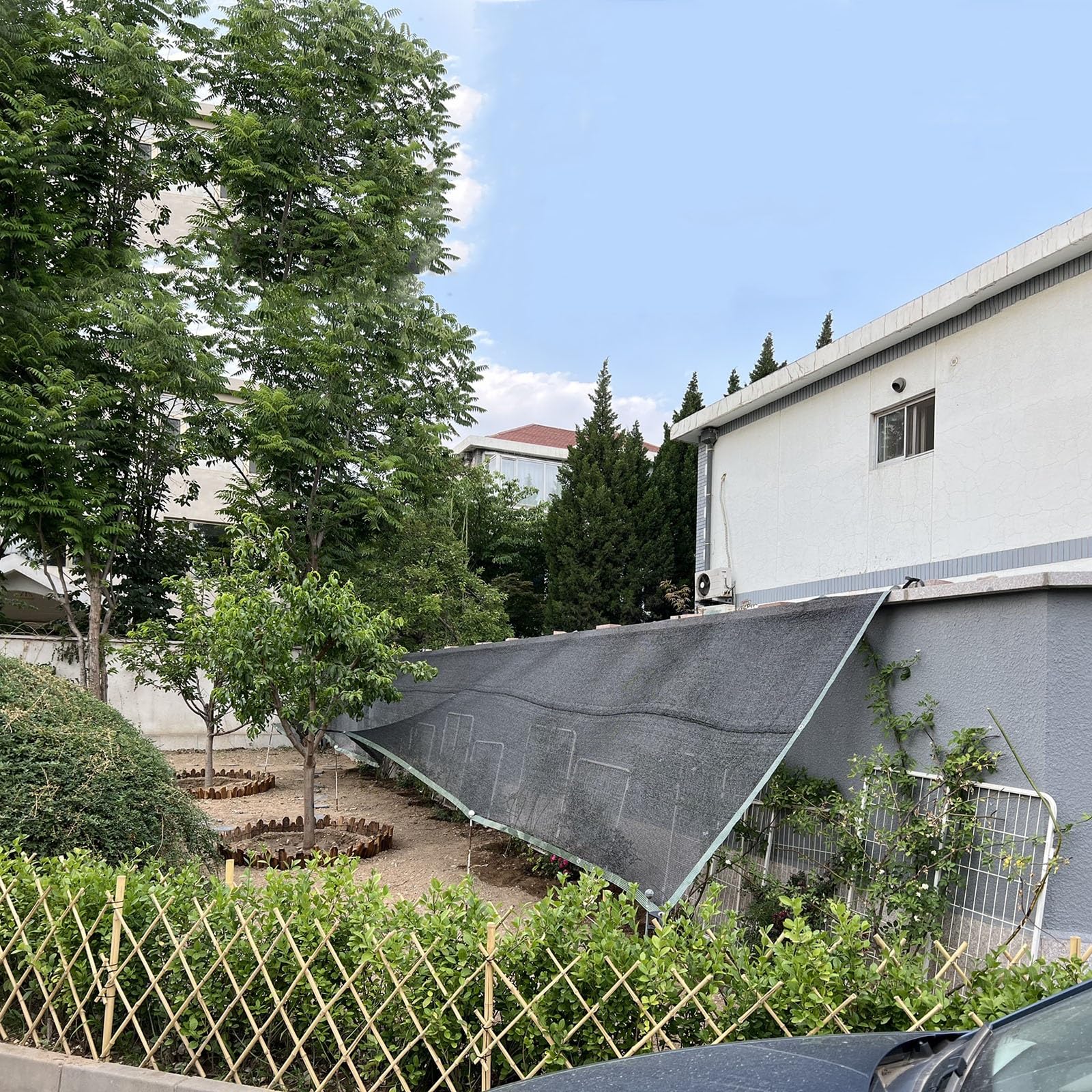 40% zacieniająca tkanina do roślin, 12 x 12 m, czarna, odporna na promieniowanie UV, do ogrodu, do szklarni, wytrzymała, do użytku na zewnątrz