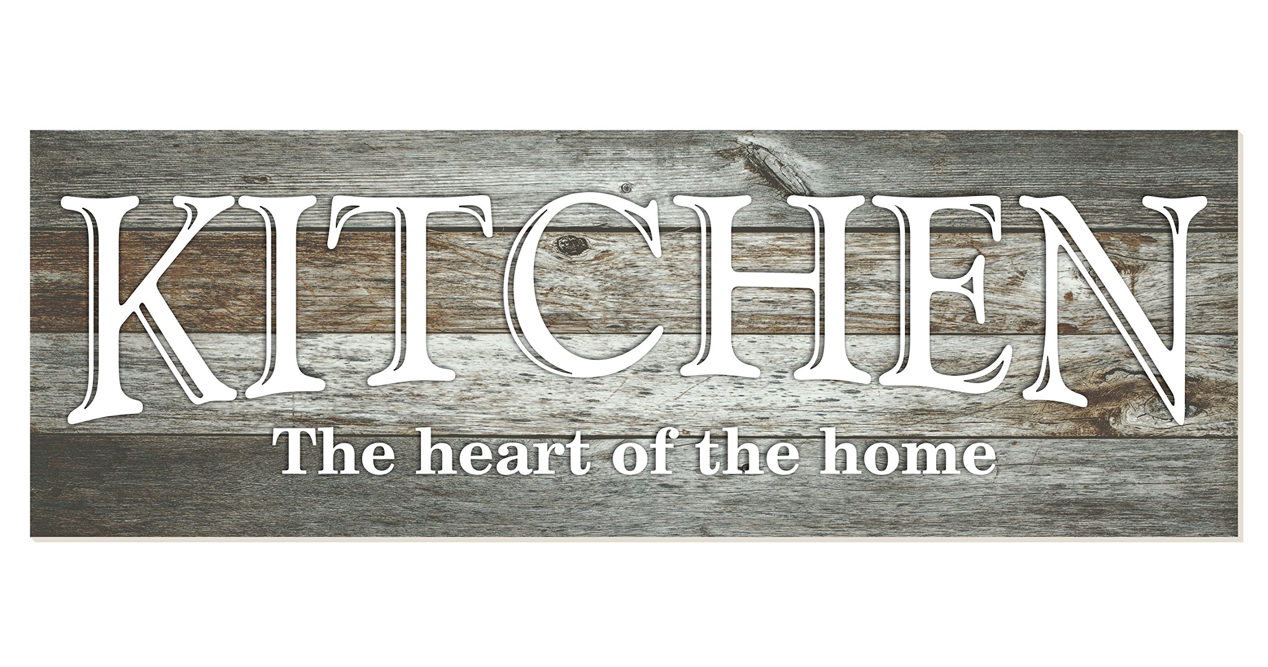 MRC Wood ProductsKitchen The Heart of The Home Rustic Wood Wall Sign 6x18 (Gray)
