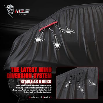 MZS 160 Inch UTV Cover + Aluminum RZR Rear View Center Mirror