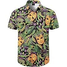 Mens Novelty Holiday Button Down Short Sleeve Shirts