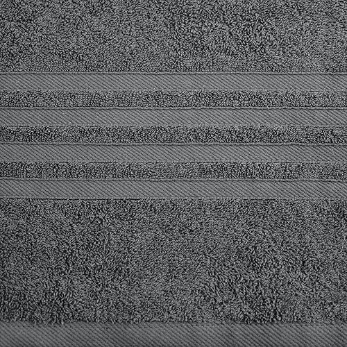 Miniatura 3 de White Classic Juego de 12 toallas Tower de baño y mano, 100% algodón, suave y afelpado, altamente absorbente, secado rápido, decoración de baño,