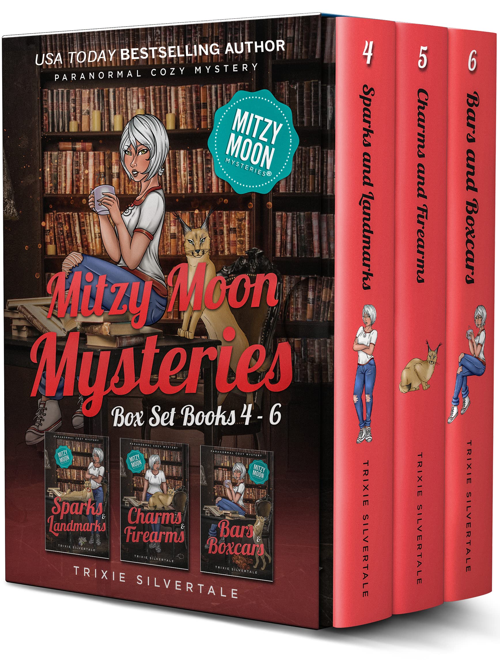 Mitzy Moon Mysteries Books 4-6: Paranormal Cozy Mystery (Mitzy Moon Mysteries Box Set Book 2)