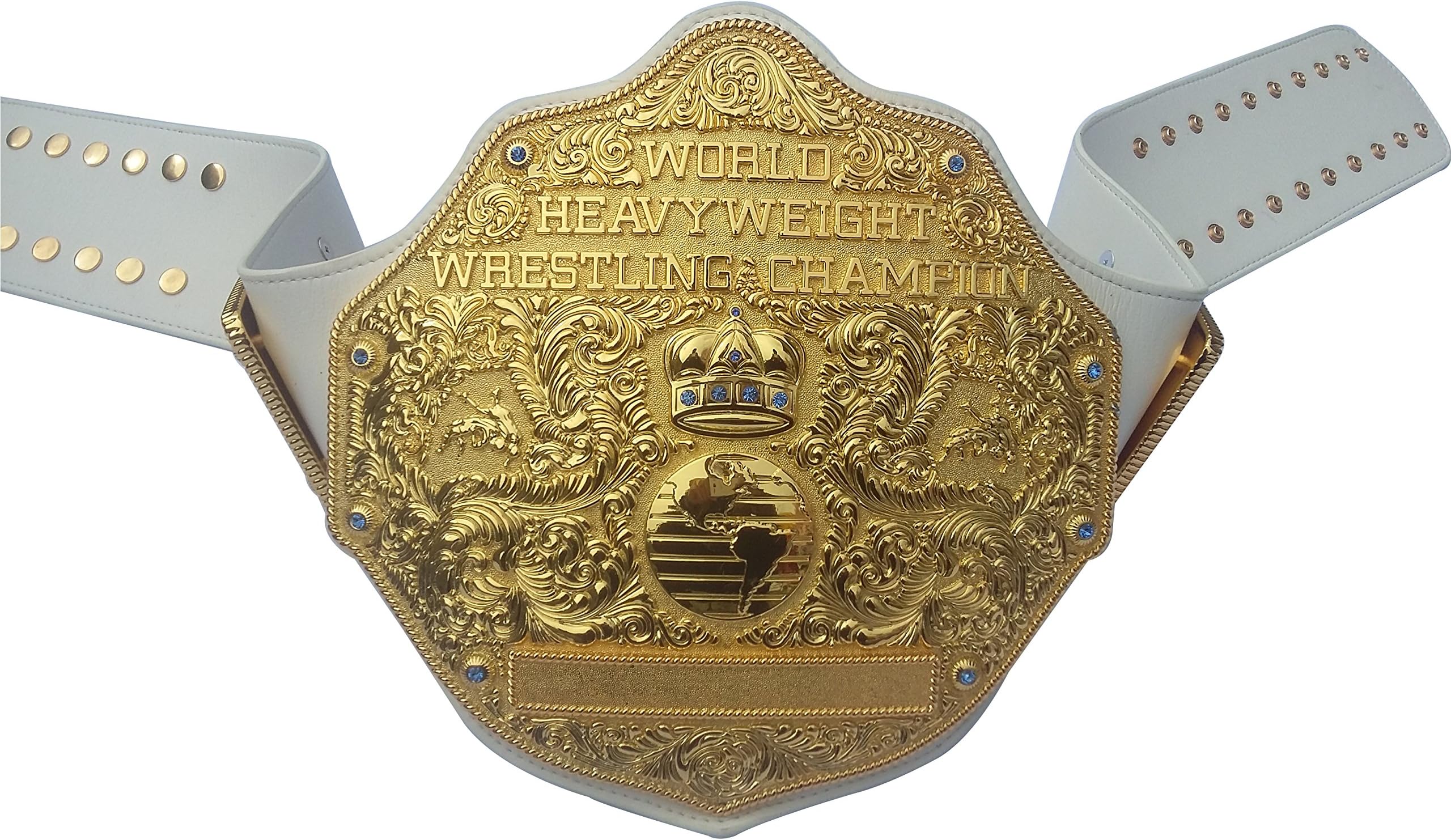 Adult Metal Big Gold Championship Belt Title The Supper Star on Wrestling Mania