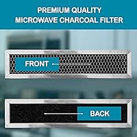 Vista 5 de Filtro de carbón para microondas de 2-5/8 x 11 x 3/8 pulgadas de repuesto para GE WB02X10943 JX81D WB02X35607 - Filtro de ventilación de carbono