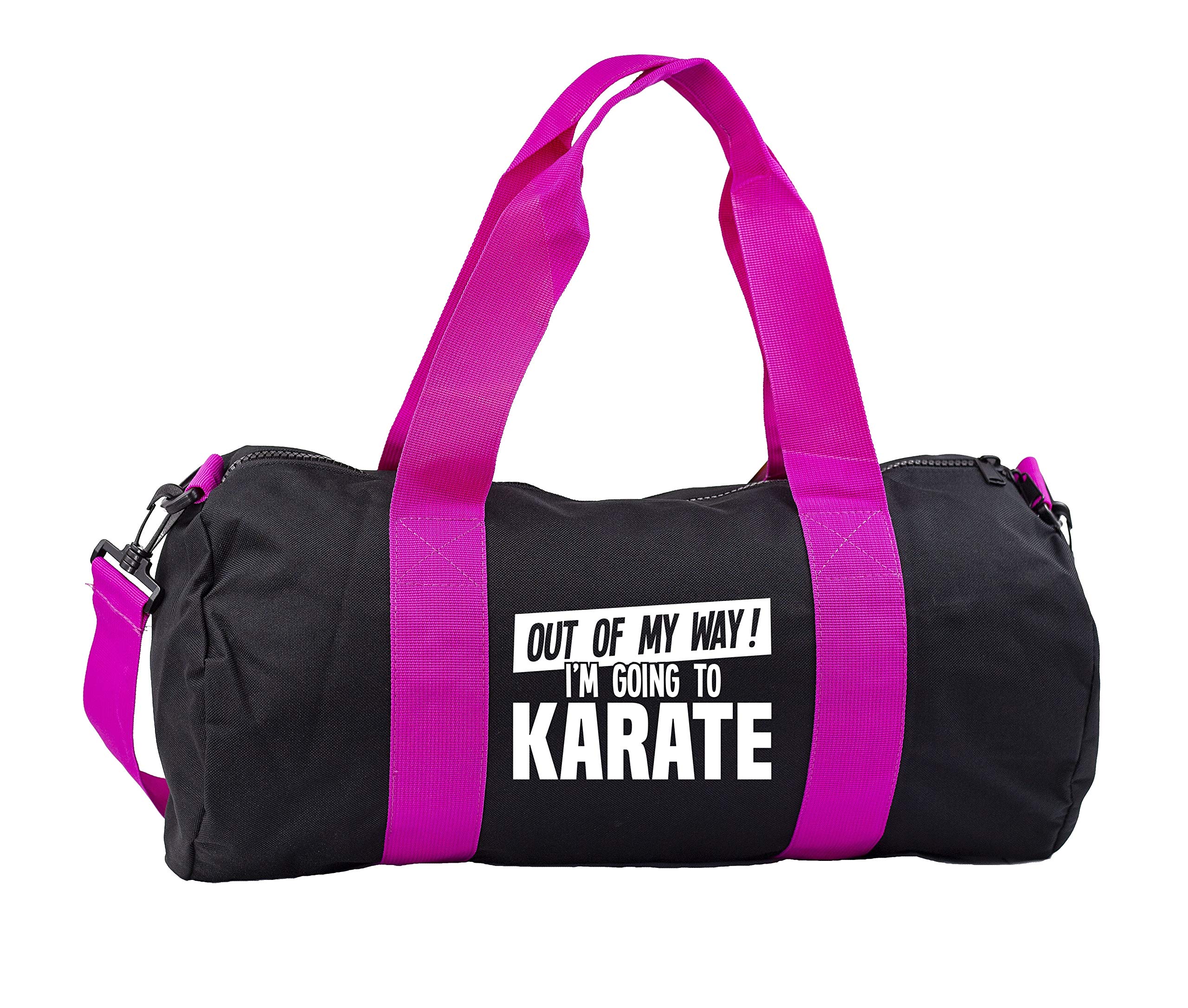 Hippowarehouse Out of My Way I'm Going to Karate Gymwear Gym Duffle Cylinder Uniform Kit Bag 50 x 25 x 25cm 20 litres