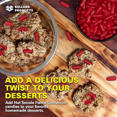 Miniatura 5 de Hot Tamales - Paquete de 2 bolsas de caramelos masticables de canela, 10 onzas cada una, paquete de dulces a granel de dulces de canela picantes,