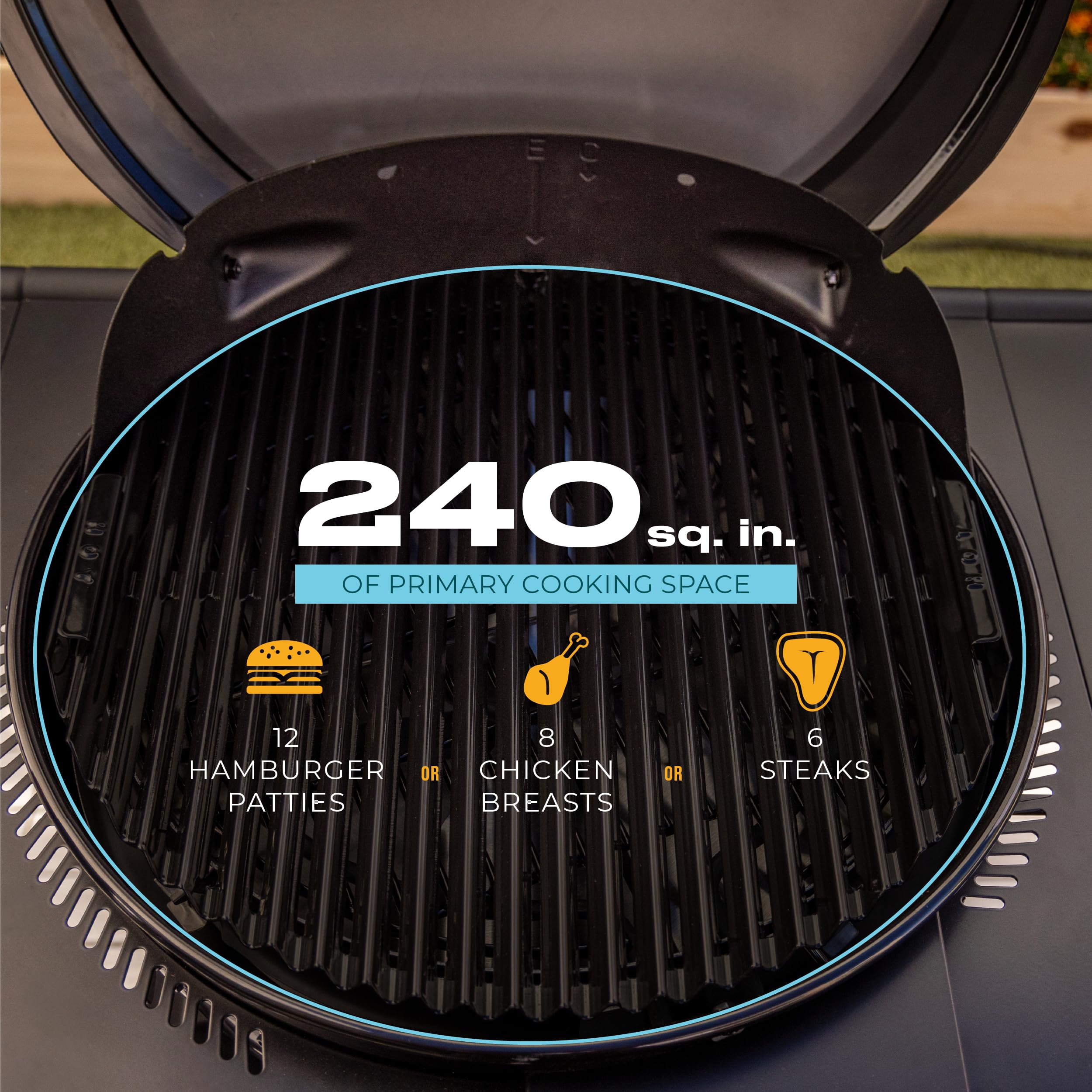Bistro Pro 25302145 - Parrilla y plancha eléctrica + modo carbón, color negro 3