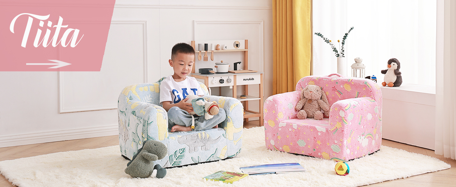 Toddler Chair Washable Kids Sherpa Chair, Cuddly Toddler Soft