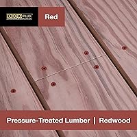 Vista 7 de Deck Plus Tornillos para valla y madera exterior con revestimiento epoxi de 2 pulgadas #8 x 2 Torx/Star Drive Incluido, rosca gruesa, tornillo Rojo