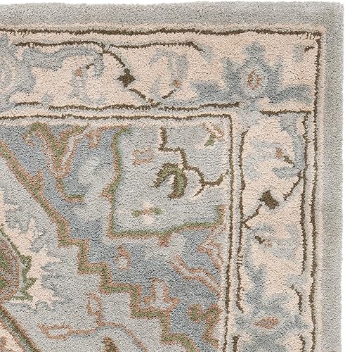 Miniatura 4 de SAFAVIEH Heritage Collection - Alfombra de pasillo, 2 pies 3 pulgadas x 12 pies, beige y gris, hecha a mano, lana oriental tradicional, ideal para