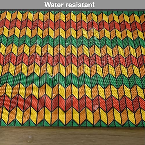 Miniatura 170 de Ambesonne Juego de 4 manteles individuales amarillos y azules, diseño de flores de primavera, flores vibrantes, manteles individuales de tela Azul