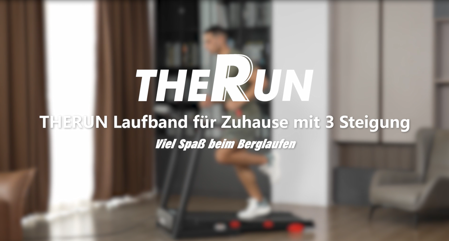 THERUN Laufband 14km/h Mit 3.0 PS - Klappbares Home Laufband Mit Steigung