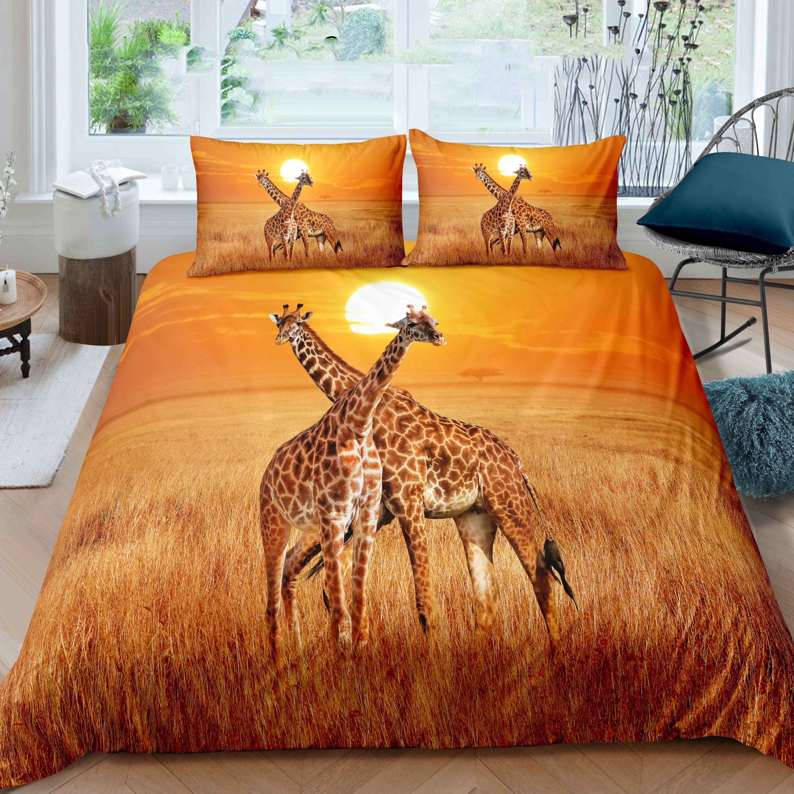 Ensemble de literie girafe, le cadeau déco idéal pour une chambre d'ado