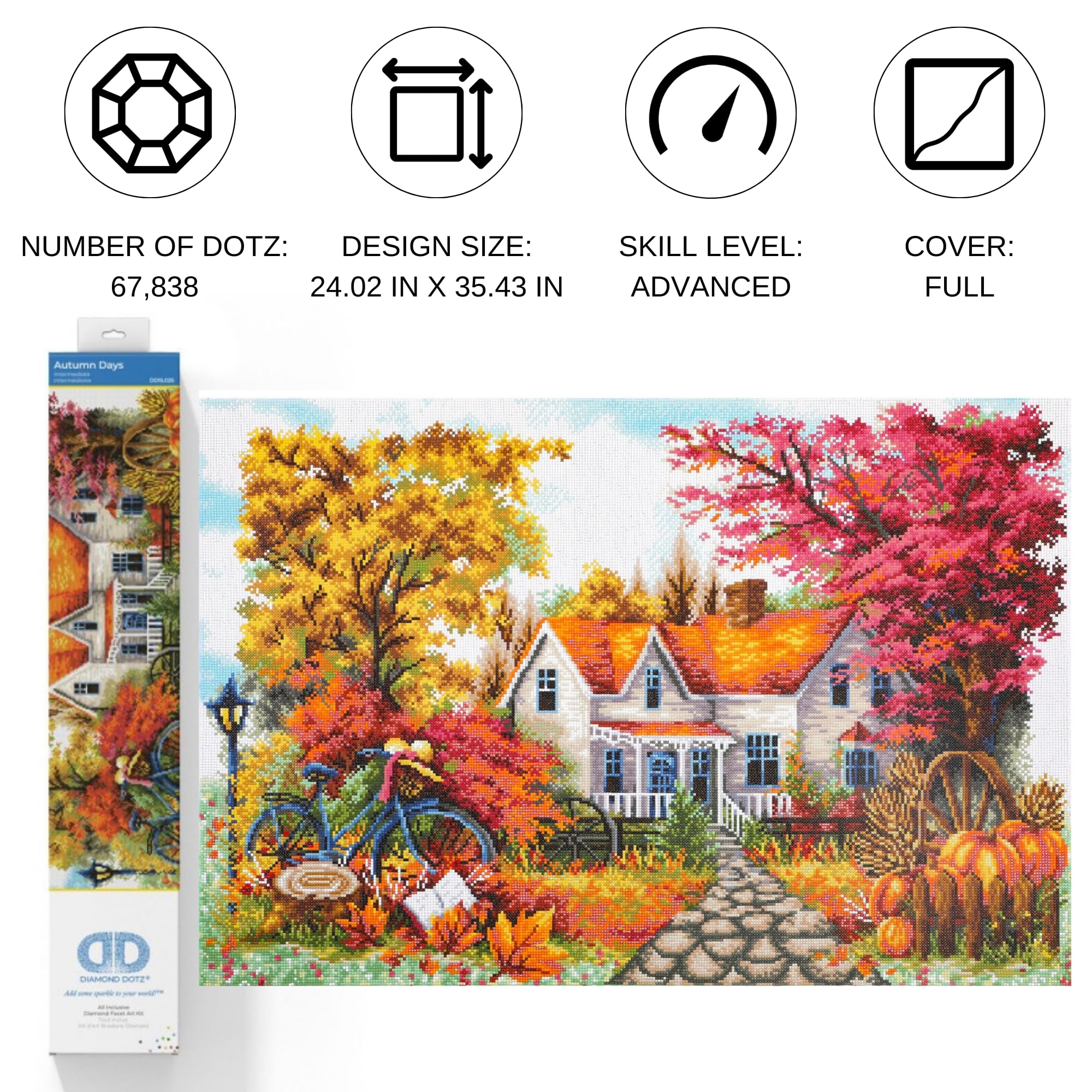 Amazon.com: DIAMOND DOTZ Autumn Days Diamond Painting Kits for