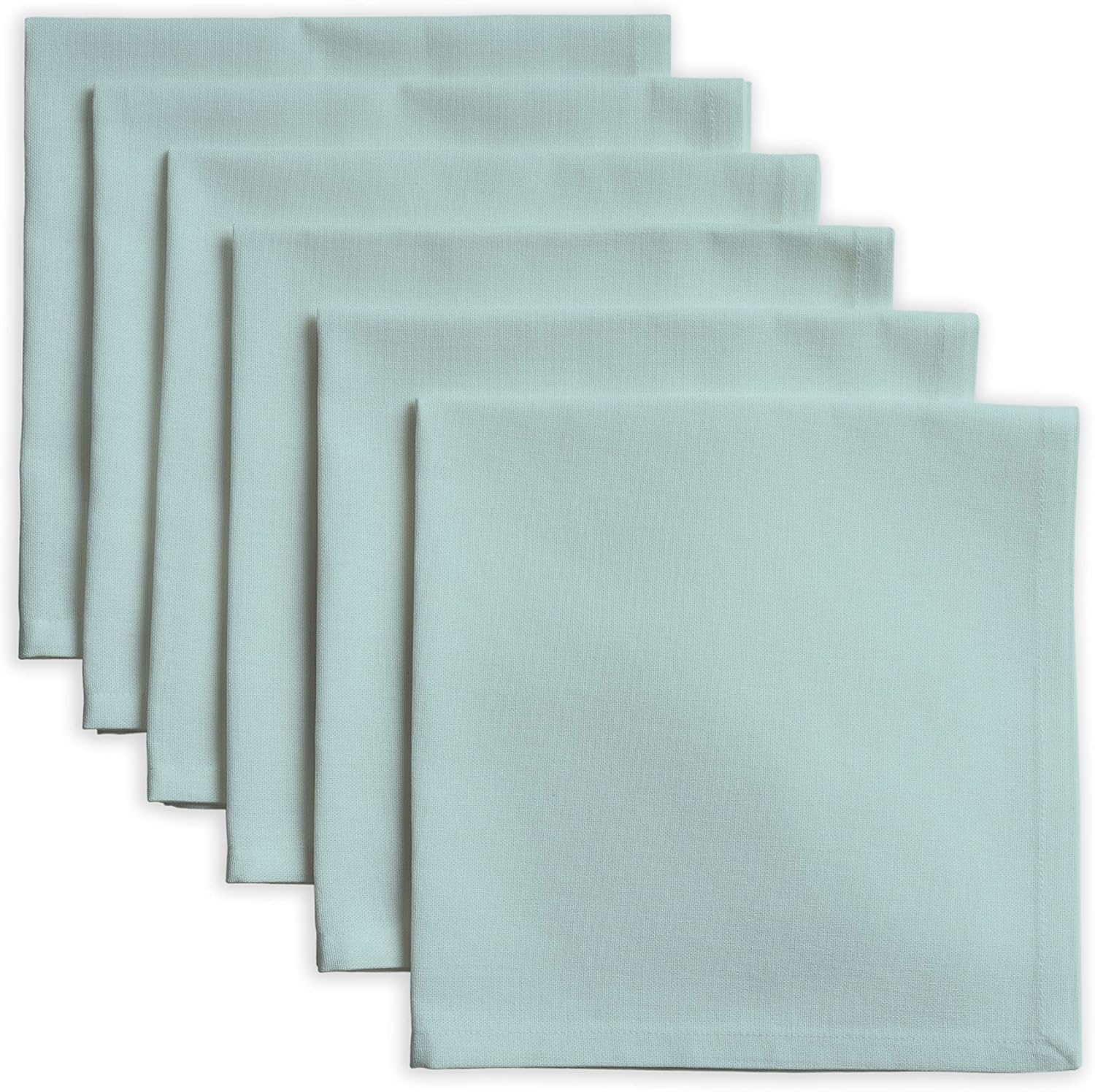 Calicot 100% Cotton Soft and Comfortable Reusable Set of 6 Napkins Perfect for Family Dinners | Weddings | Cocktail | Kitchen | Home (Moonlight Jade, 18 Inch by 18 Inch). : Home & Kitchen