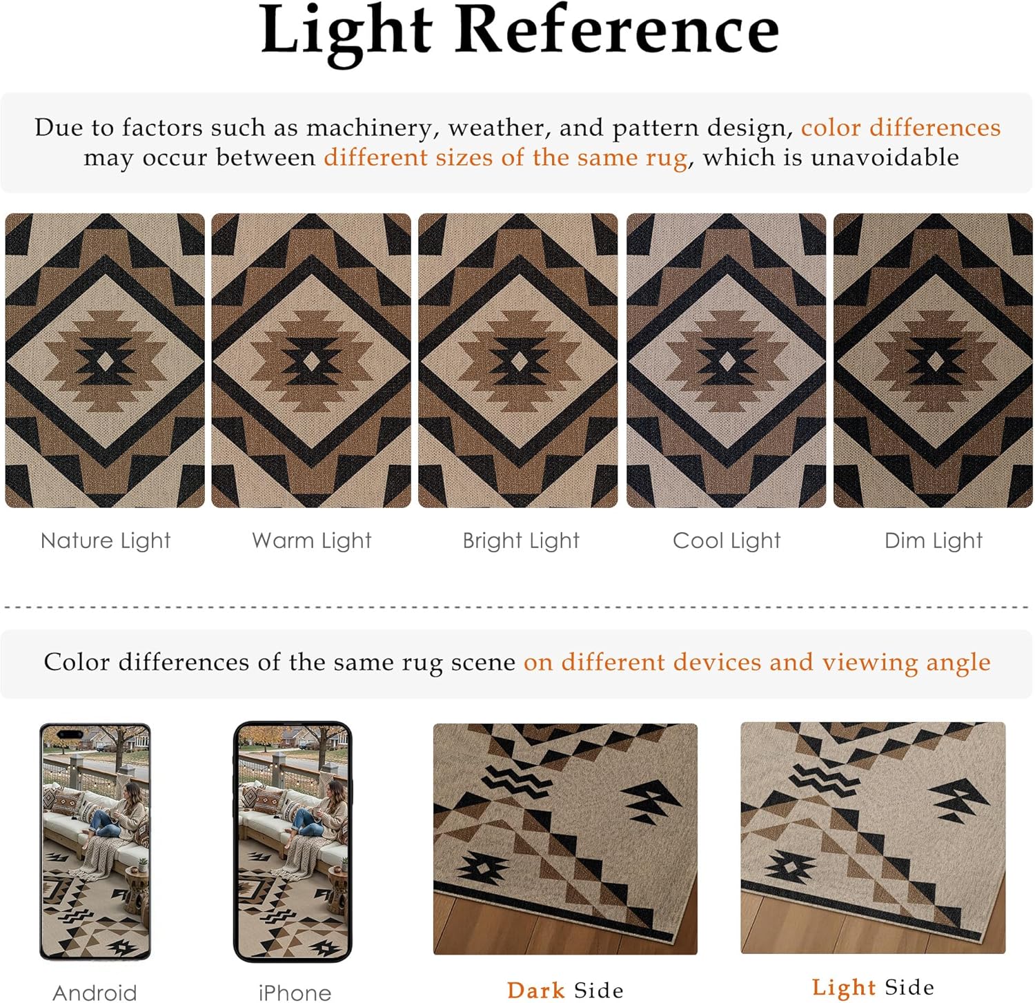 2.6x8 Easy Jute Runner Rug Washable Brown Boho Hallway Outdoor Rug for Patio Lightweight Non Slip No Sheding Carpet Entryway Bathroom Backyard Porch Kitchen